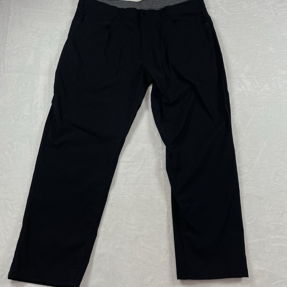 Member's Mark Denali Straight Fit Pants 40x30 Black Stretch Performance Mens See